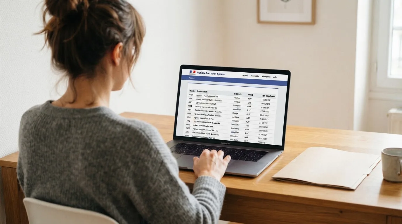 An official-looking government registry page listing licensed operator names and categories in a simple table, no logos