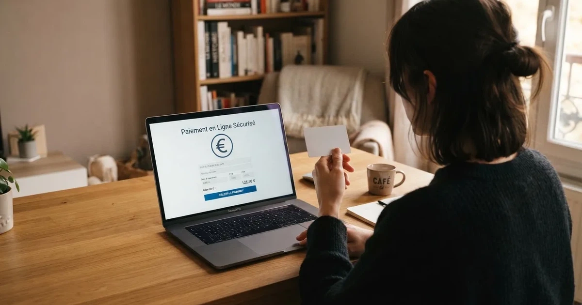Un joueur saisit les données de sa carte bancaire sur l'interface de paiement d'un site de jeu d'argent en ligne.